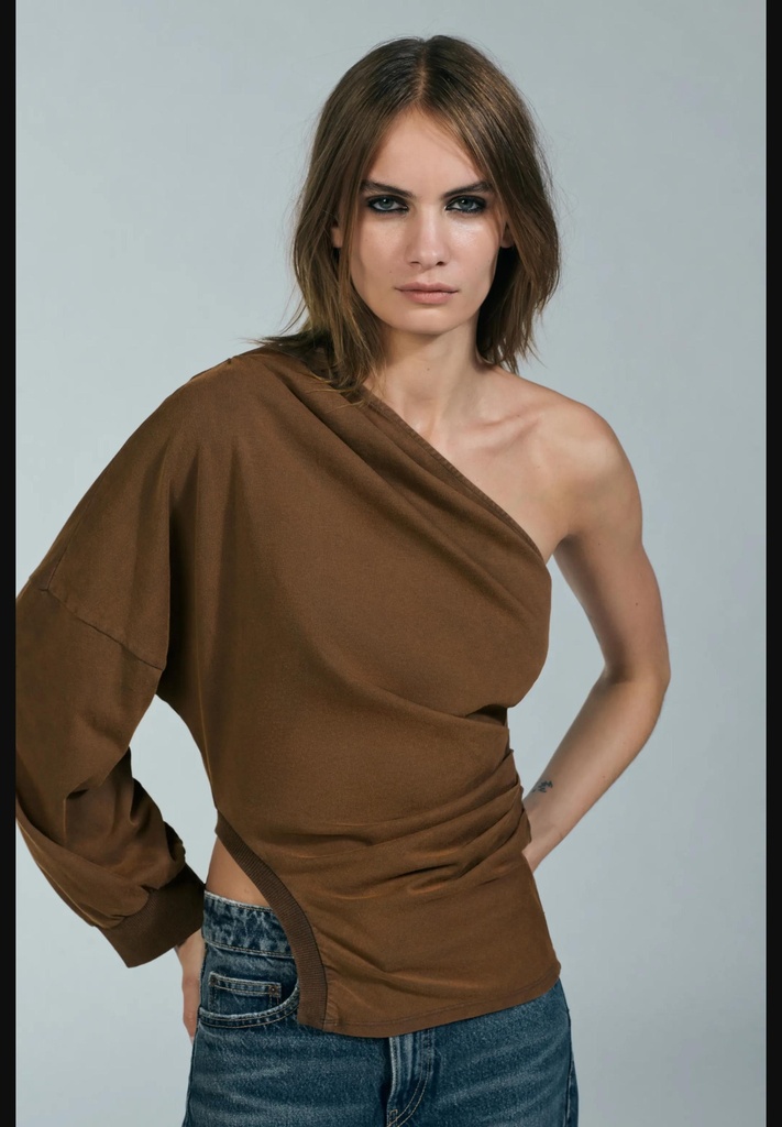 Асимметричный топ с эффектом стирки ZARA 1131/829