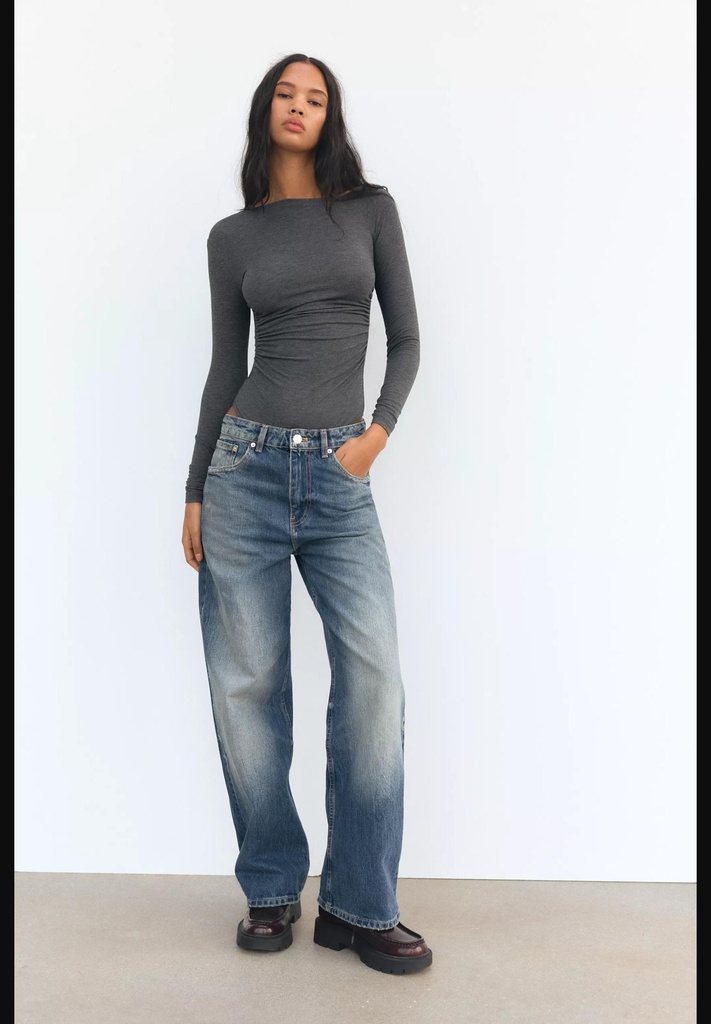 Боди с асимметричными рюшами ZARA 5039/373-5