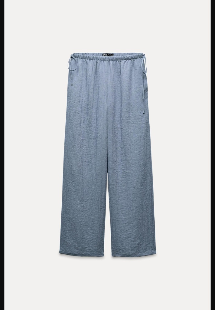 Брюки палаццо из льняной смеси ZARA 1255/416-12