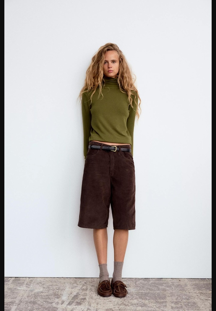 Вельветовые шорты-бермуды ZARA 4365/200