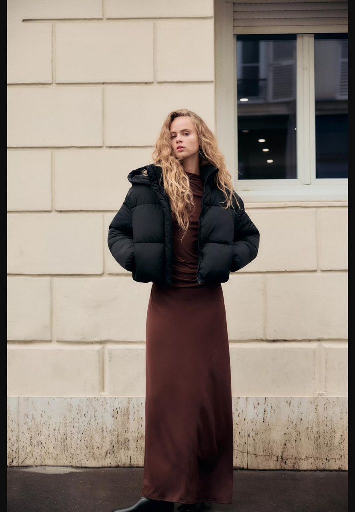 Водоотталкивающий пуховик-анорак ZARA 4391/747