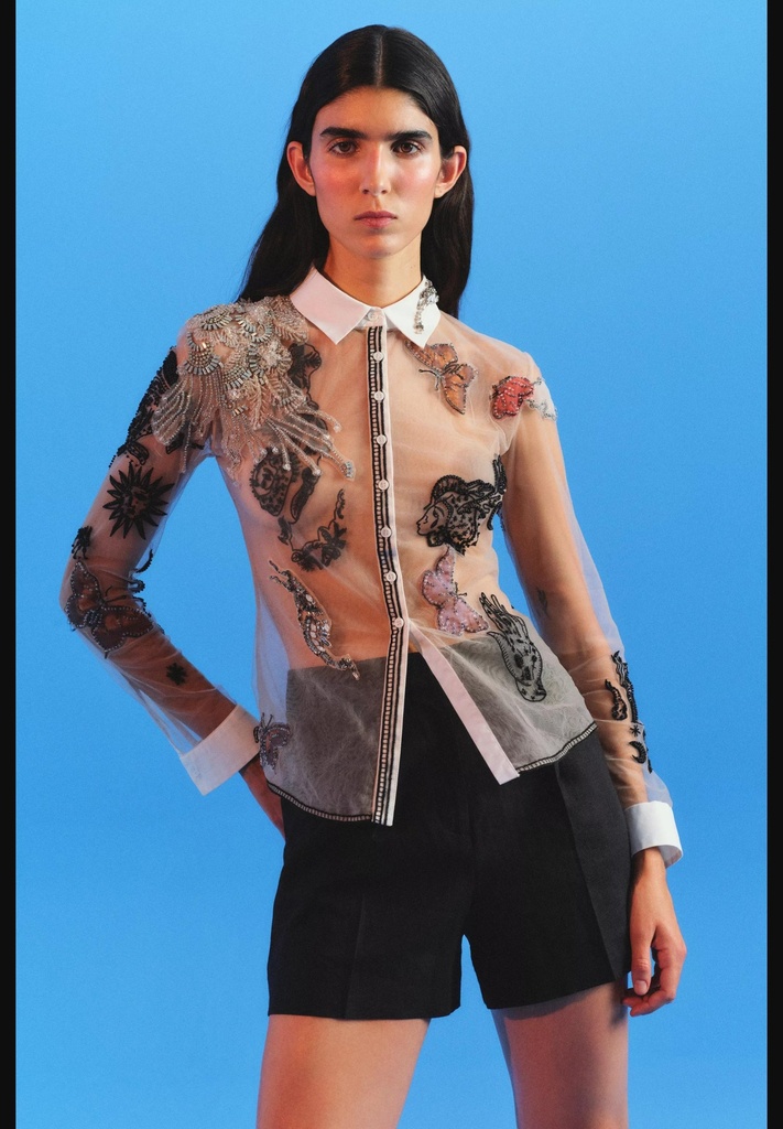 Вышитая тюлевая рубашка zara icons limited edition  ZARA 4344/900