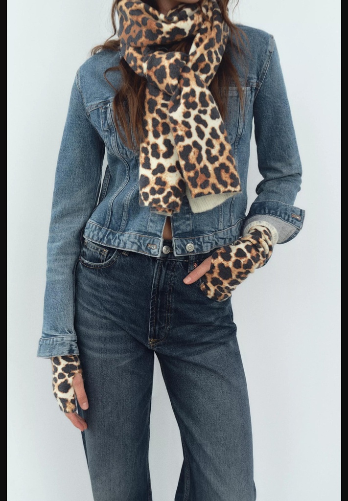 Вязаные варежки с животным принтом ZARA 1023/216