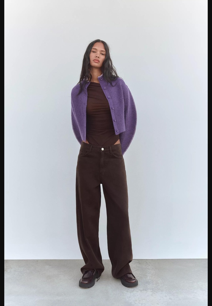 Вязаный жакет с высоким воротом ZARA 4938/101