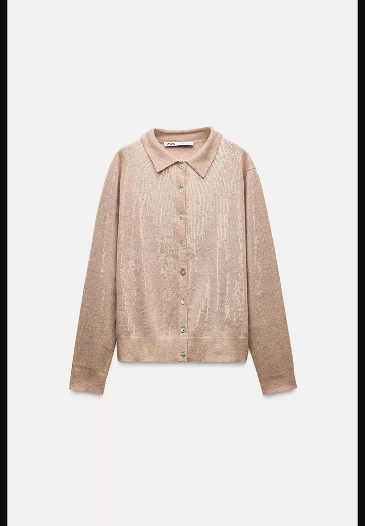 Вязаный кардиган с блестками ZARA 3920/167-6
