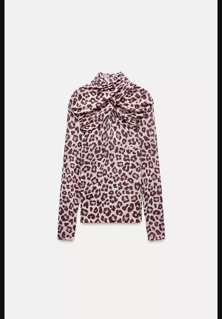 Вязаный топ из жаккардовой ткани в виде животных ZARA 2142/146