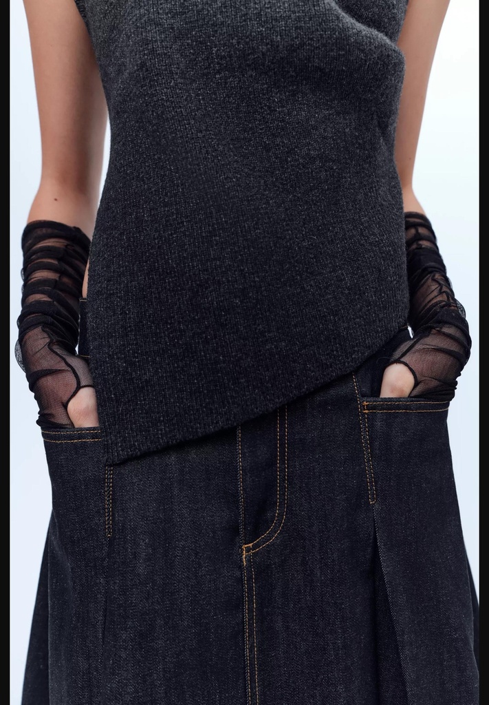 Длинные варежки из 100% шелка ZARA 3183/225