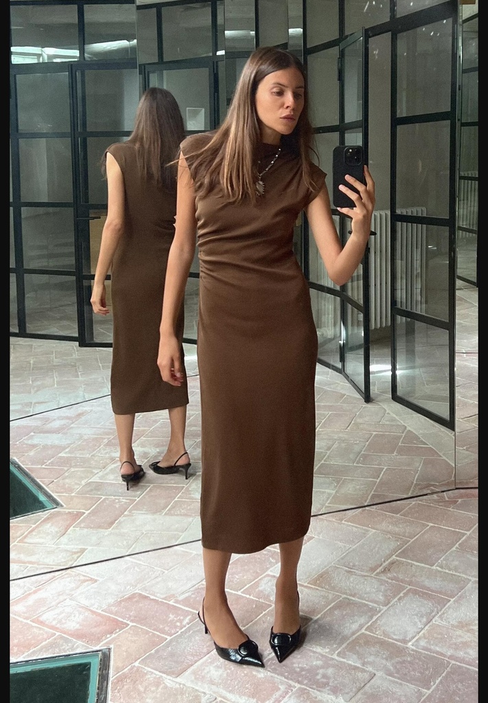 Драпированное платье миди ZARA 1044/626-2
