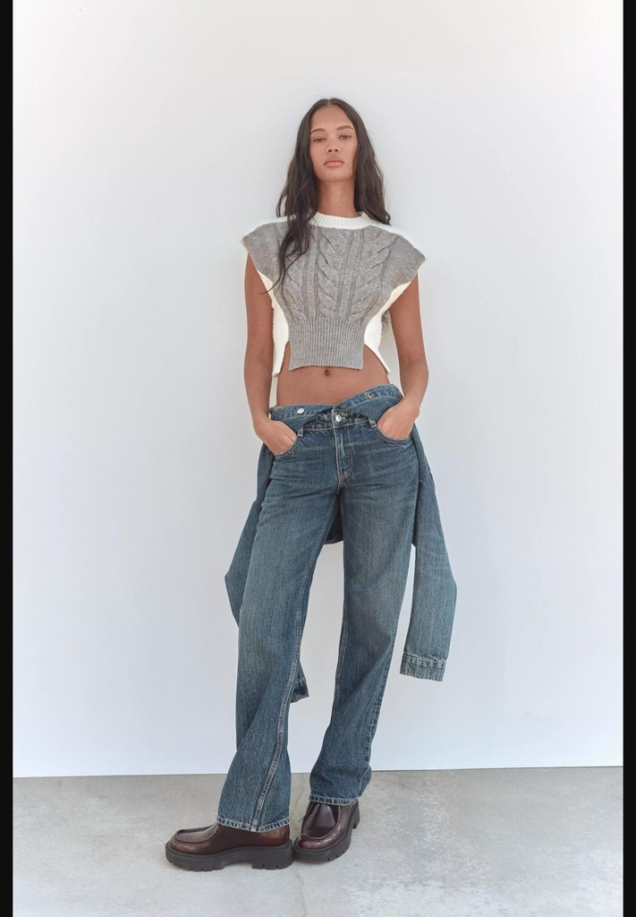 Жилет из кабельной вязки ZARA 4938/110