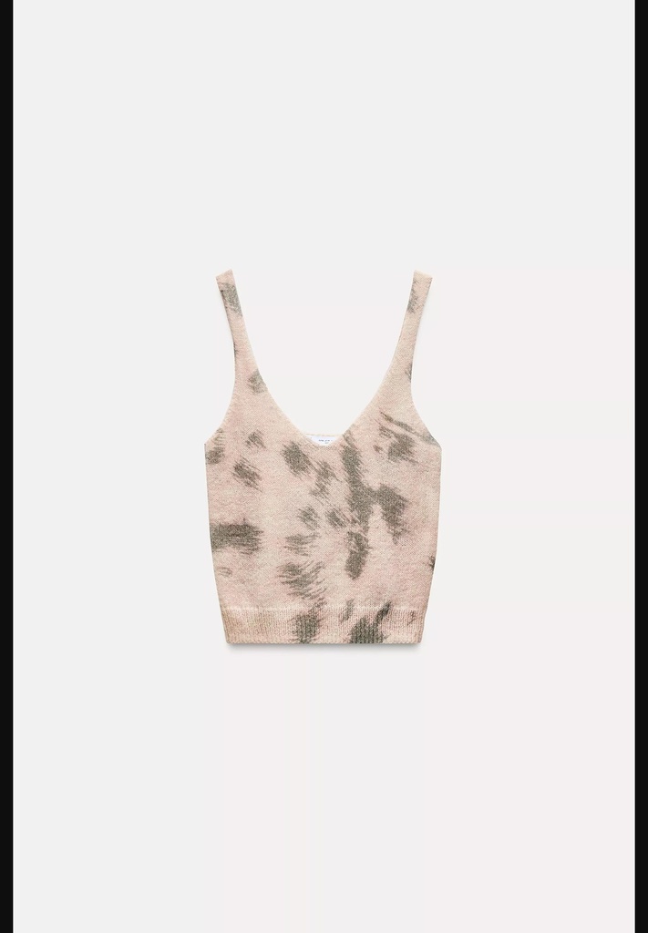 Топ с жаккардовым вязаным узором ZARA 0014/103