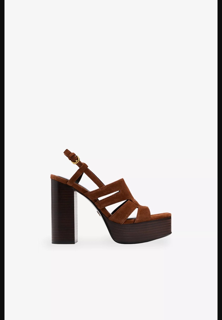 Замшевые босоножки на платформе ZARA 1340/410