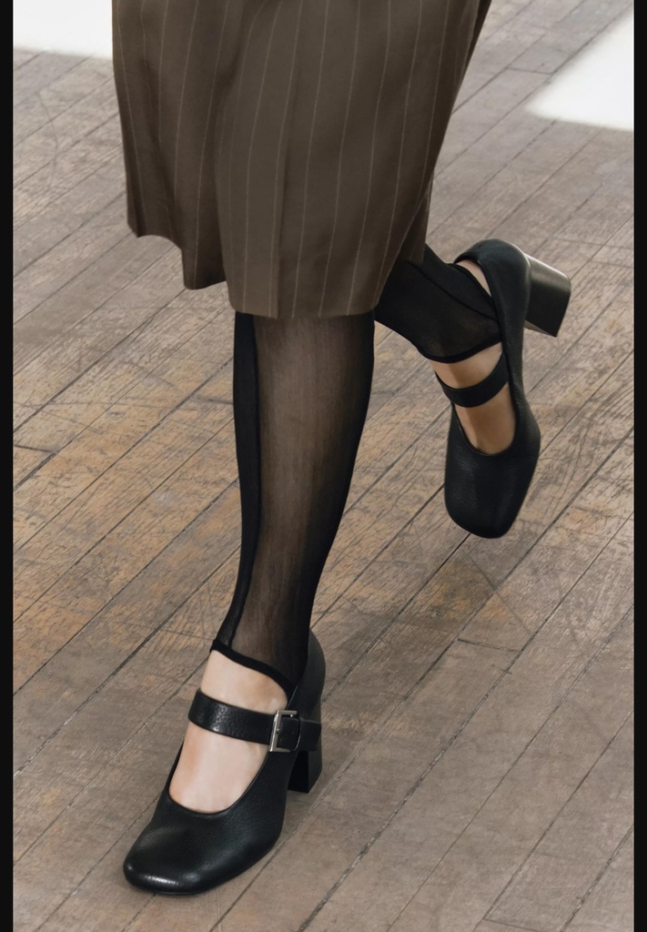 Кожаные туфли на массивном каблуке ZARA 1229/410