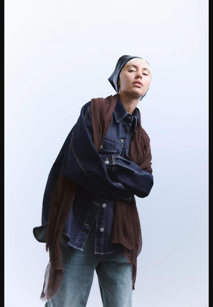 Комбинированный шарф в полоску ZARA 0653/239
