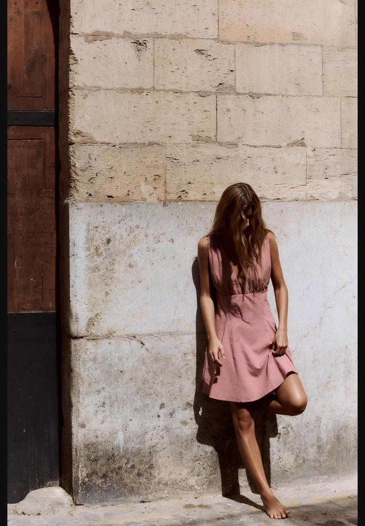 Короткое платье на завязках ZARA 0881/370