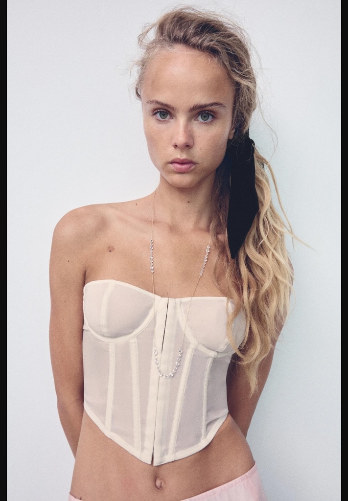Корсет на косточках с бантиком ZARA 2678/903