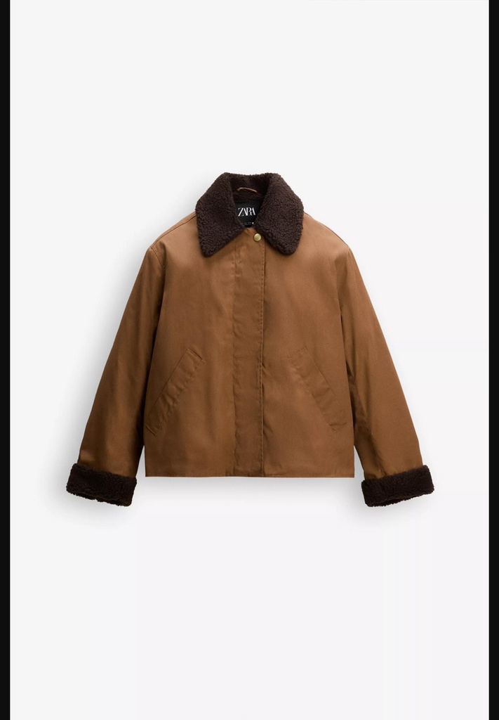Куртка с контрастным воротником из коллекции zw ZARA 4369/245