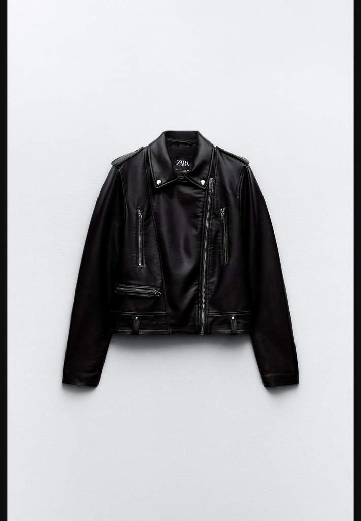 Куртка-байкер из искусственной кожи ZARA 4341/759