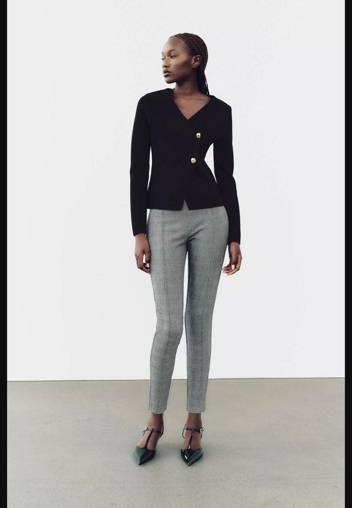 Леггинсы в клетку со средней талией ZARA 3046/326
