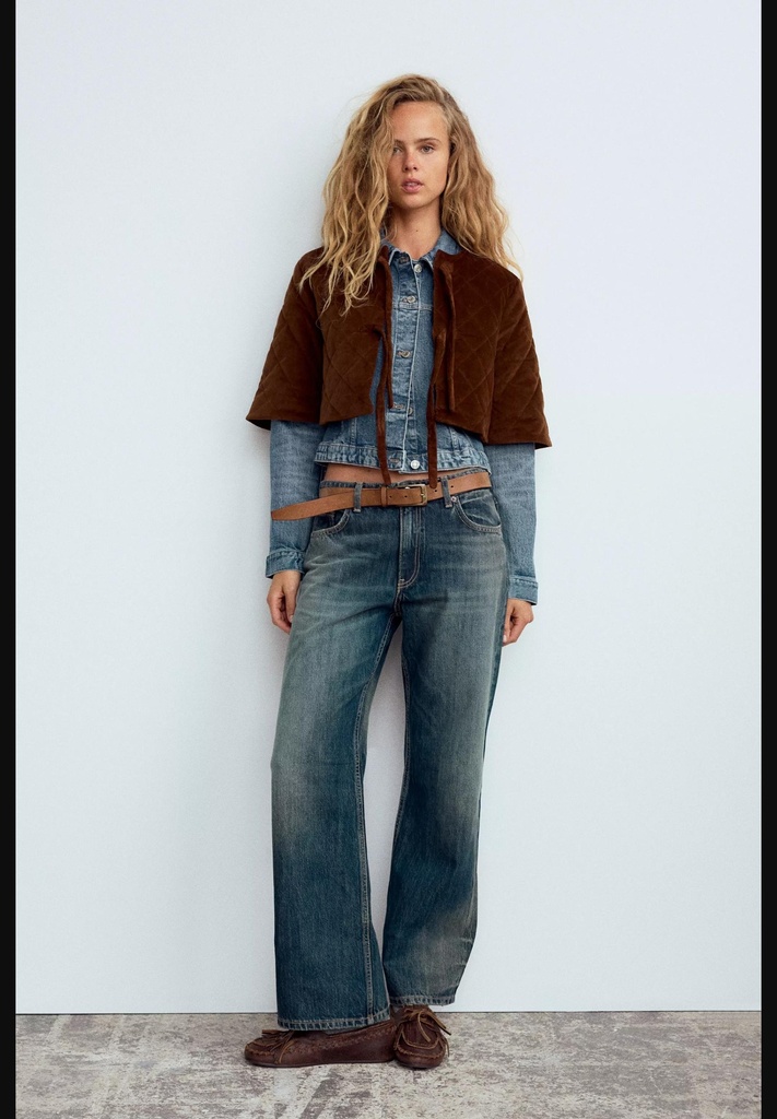 Мягкий на ощупь укороченный жакет ZARA 4391/778