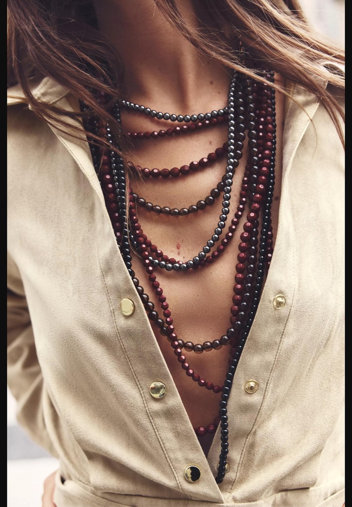 Ожерелье с водопадом из бисера ZARA 4736/332