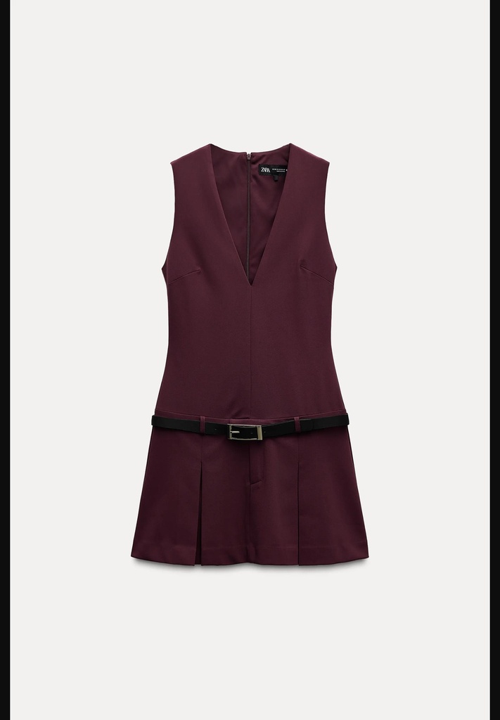 Платье в складку-футляр с поясом ZARA 4764/267