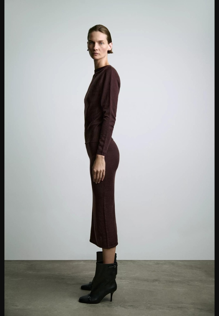 Платье миди из 100% шерсти ZARA 2142/137