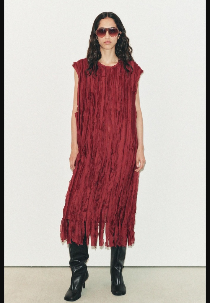 Платье с вышивкой бисером и оборками ZARA 3920/145