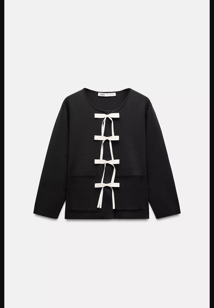 Вязаный кардиган с бантами ZARA 2142/209