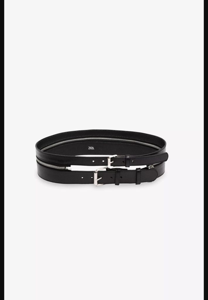 Поясной ремень на молнии с двойной пряжкой ZARA 1736/225