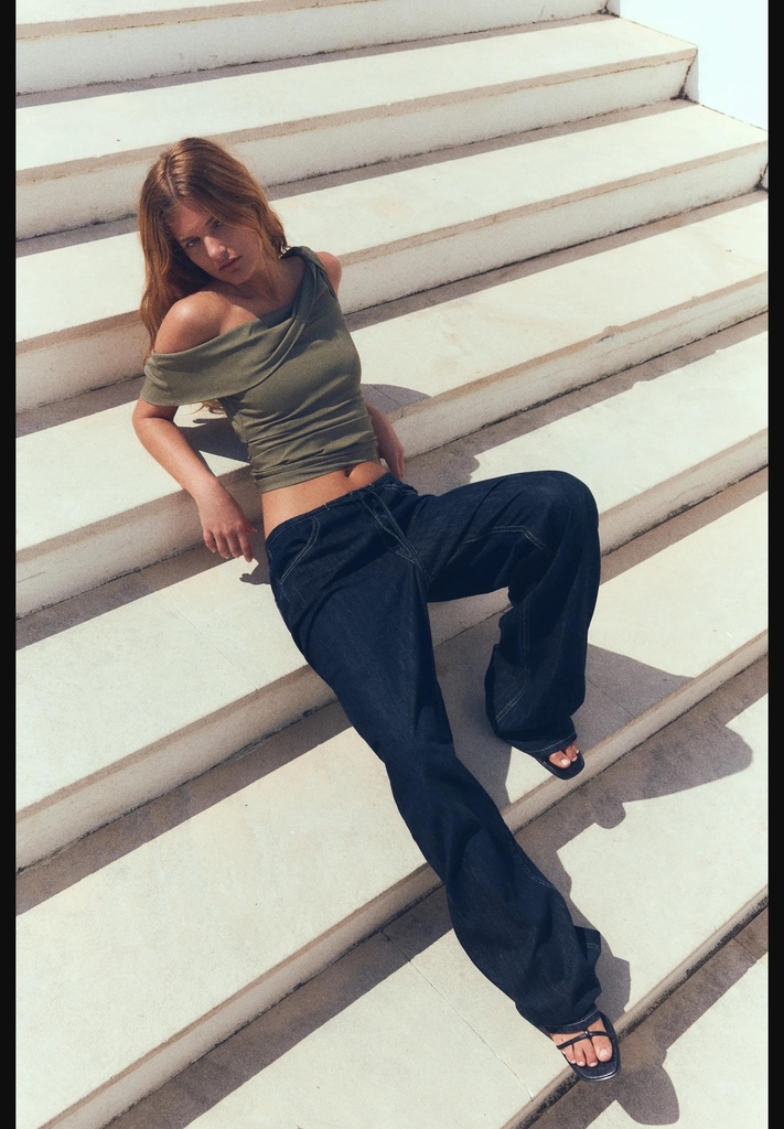 Присборенный эластичный топ ZARA 0085/838