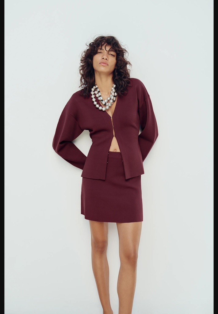 Простая трикотажная мини-юбка ZARA 2142/134