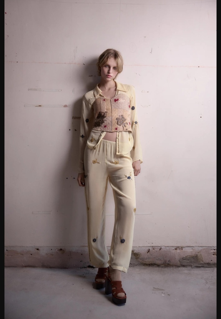 Расшитые бисером брюки ZARA 1377/906