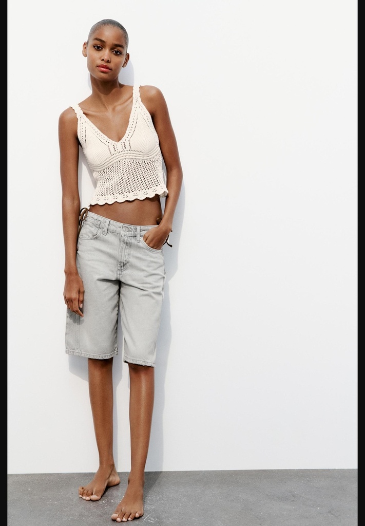 Романтичный вязаный топ ZARA 3991/040