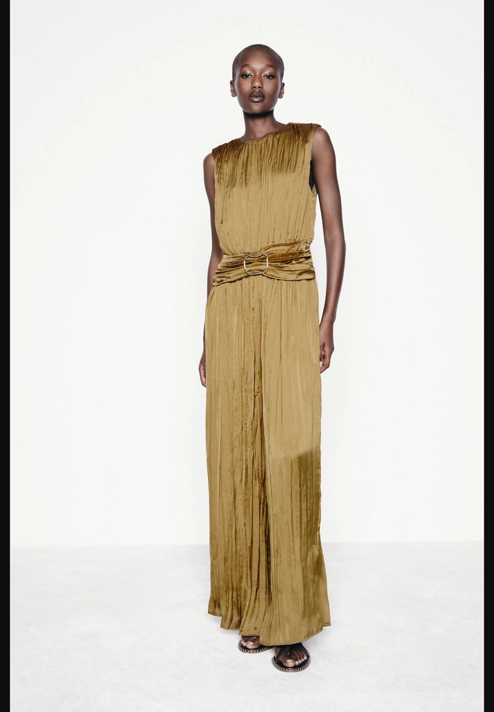 Сатиновый комбинезон с пряжкой ZARA 5029/165
