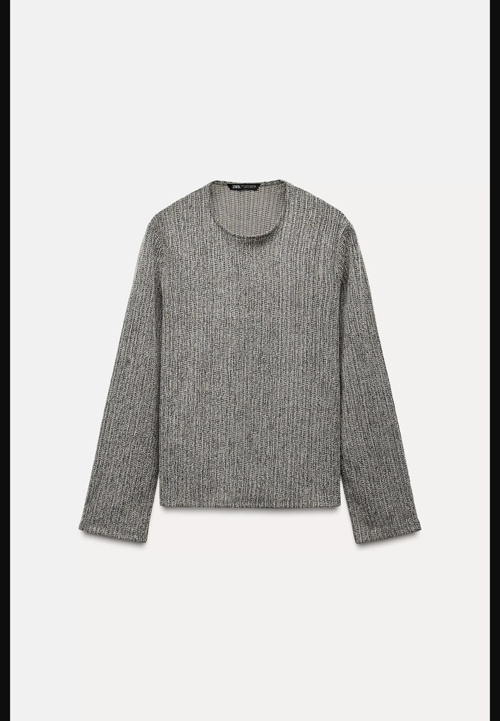 Текстурированный топ с бантом ZARA 5039/382