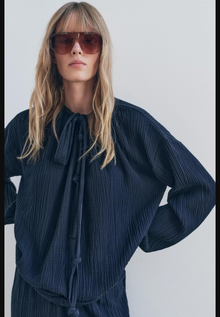 Текстурированный топ с завязкой ZARA 1165/514