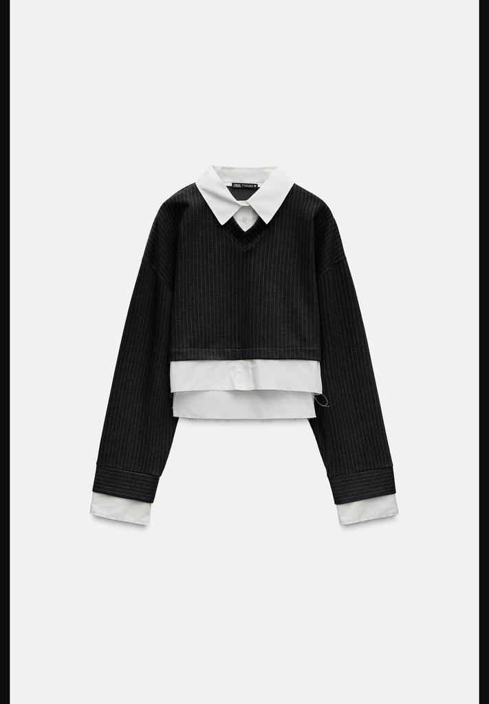 Толстовка в тонкую полоску оверсайз ZARA 0264/867