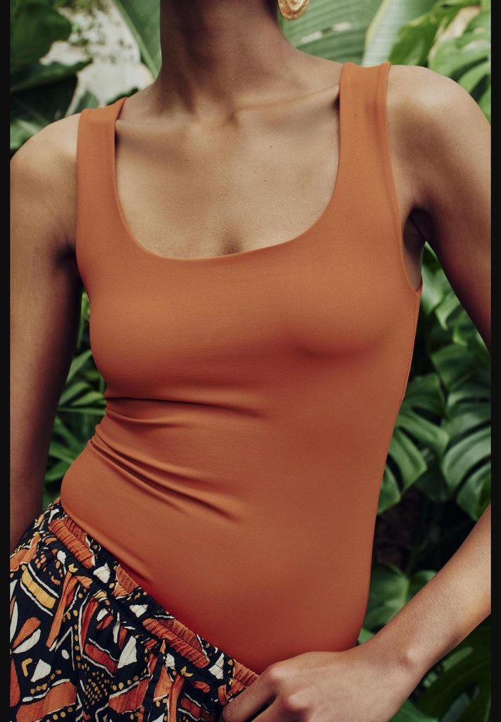 Топ из полиамида с широкими бретелями ZARA 3905/531-4