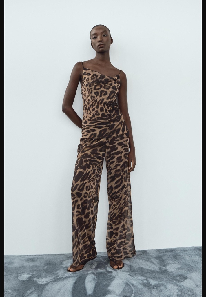 Топ на бретельках с животным принтом ZARA 5039/275