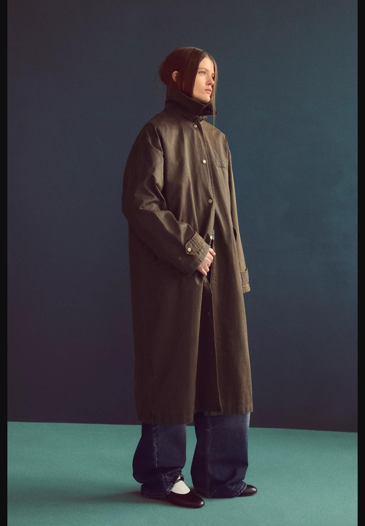 Тренч-пальто с вощеным эффектом ZARA 4341/881
