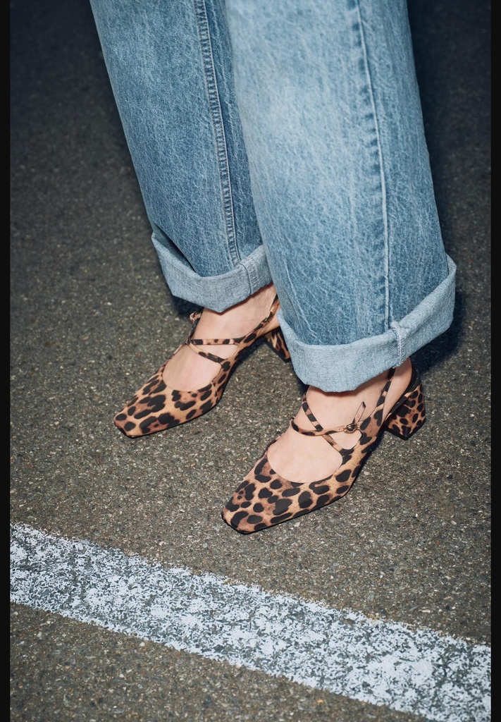 Туфли на каблуке с животным принтом ZARA 2207/410