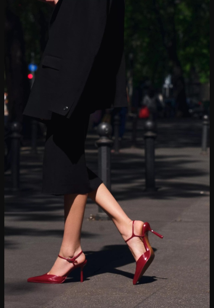 Туфли-лодочки на высоком каблуке с ремешком на щиколотке ZARA 2201/410