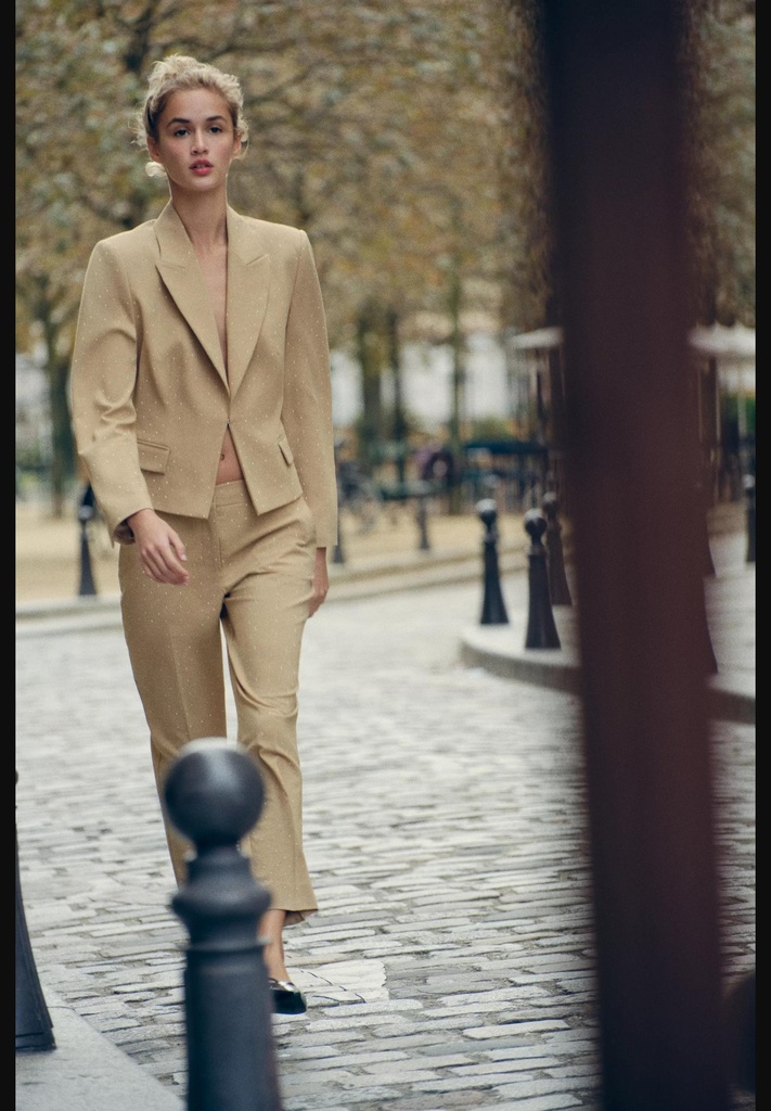 Укороченные брюки со стразами ZARA 1689/220