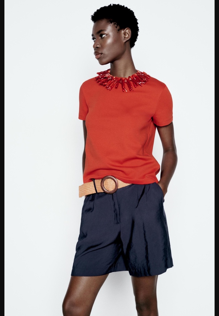 Футболка с коротким рукавом из интерлока ZARA 4174/178
