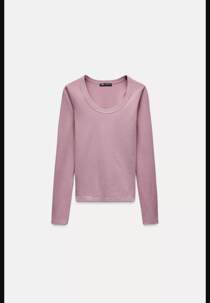 Футболка с круглым вырезом и эффектом стирки ZARA 0085/864-4