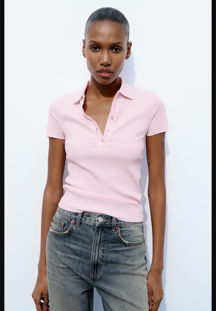 Футболка-поло в рубчик ZARA 0858/313