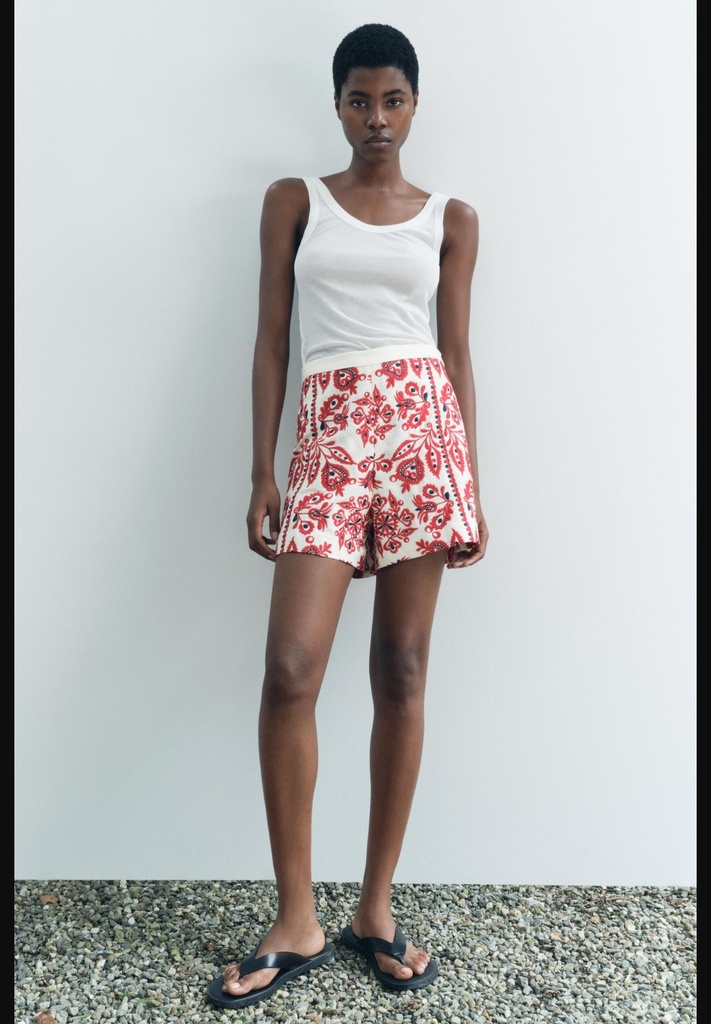 Шорты-бермуды с вышивкой из коллекции zw collection ZARA 2731/265