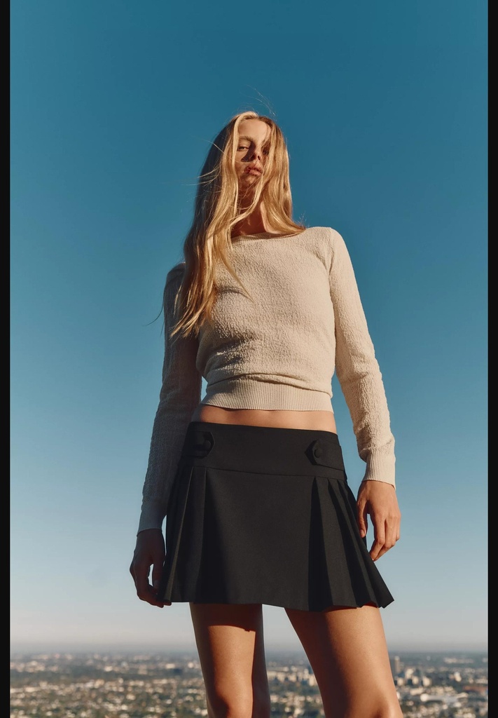 Шорты-юбка с боковыми складками ZARA 0779/061