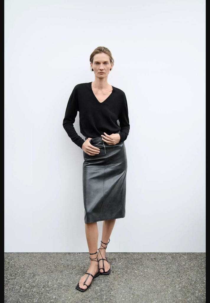 Юбка на молнии с эффектом кожи из коллекции zw ZARA 2969/265