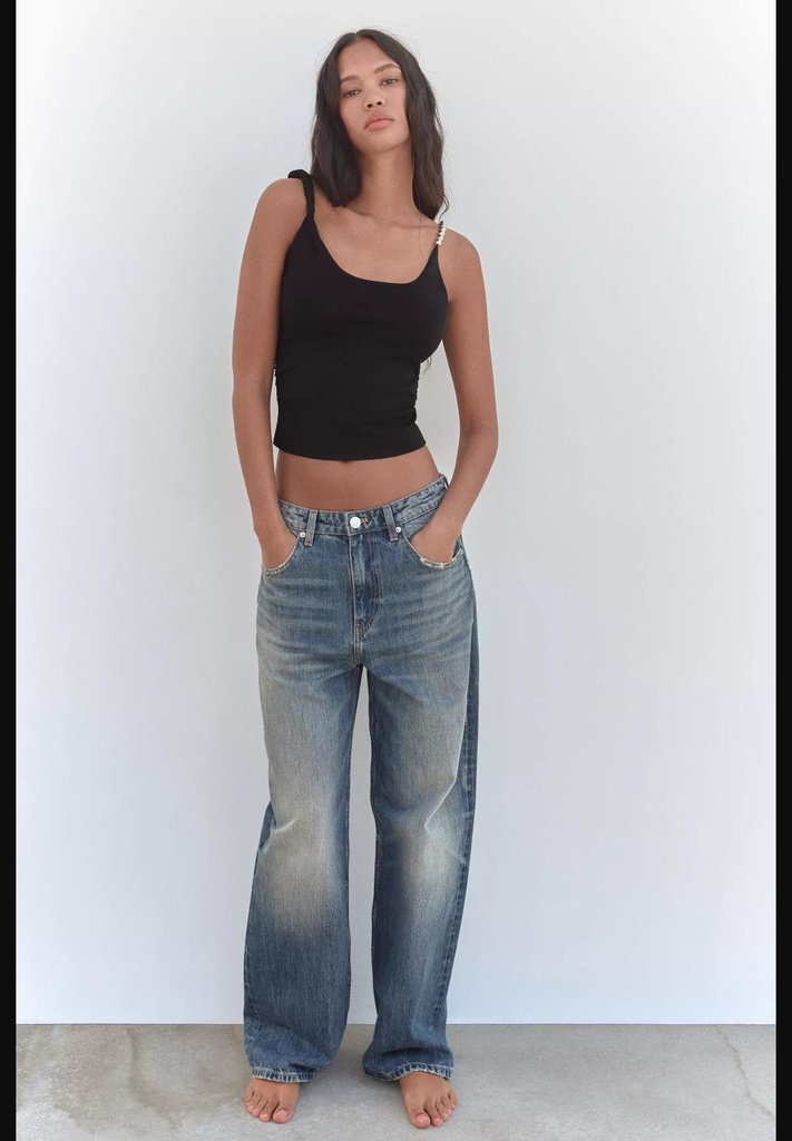 Вязаный топ с бальными бретельками ZARA 3920/198